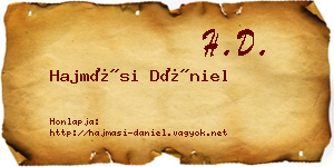 Hajmási Dániel névjegykártya
